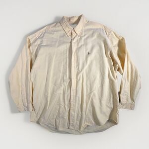 Polo Ralph Lauren Mens XXL Solid Yellow Blake Oxford Flesh Pony Preppy Casual